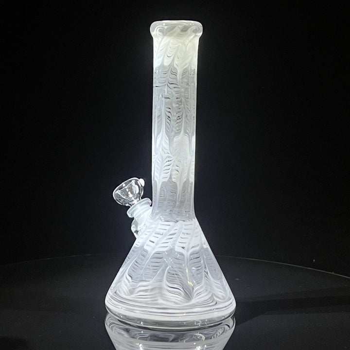 11" White Widow Beaker Bong Glass Pipe Mary Jane's Glass