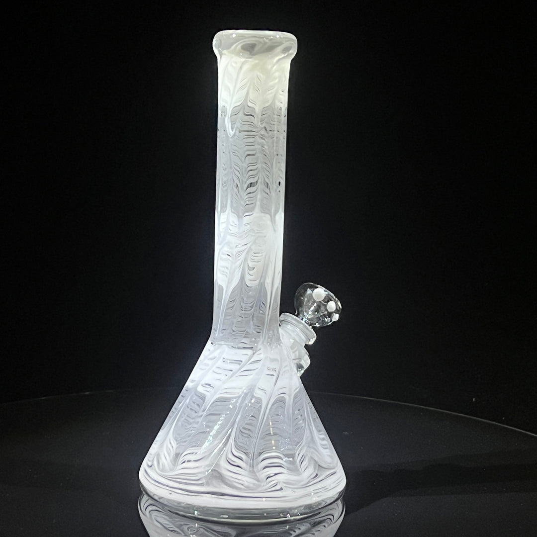 11" White Widow Beaker Bong Glass Pipe Mary Jane's Glass