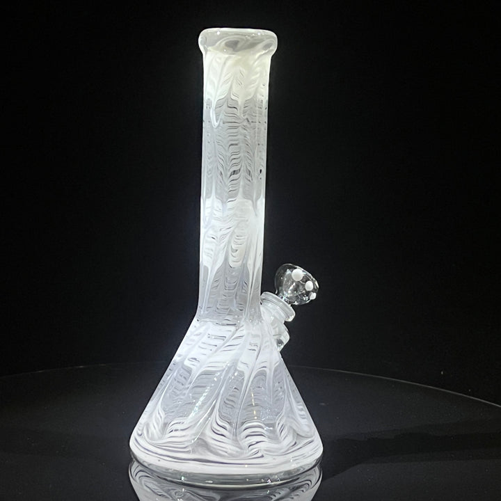 11" White Widow Beaker Bong Glass Pipe Mary Jane's Glass