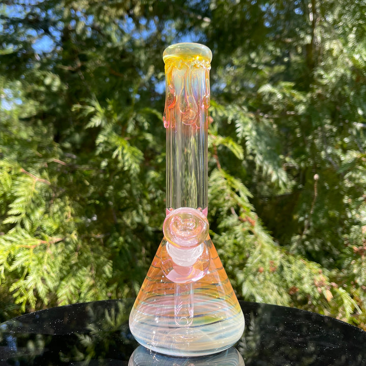 9" Fumed Twist Beaker Bong Glass Pipe Mary Jane's Glass   