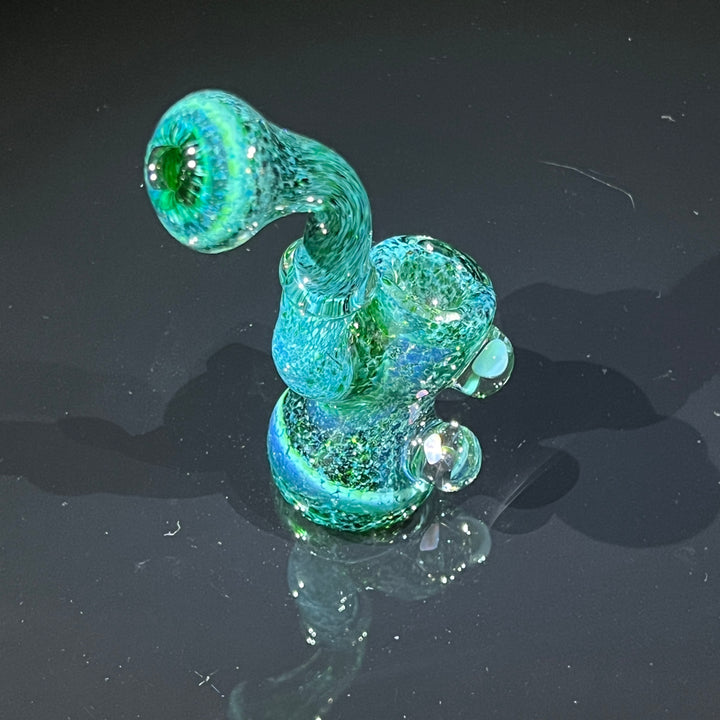 Dazzling Green Mushroom Opal Sherlock Glass Pipe Beezy Glass