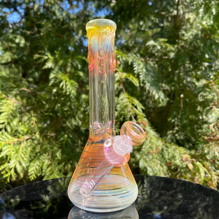 9" Fumed Twist Beaker Bong Glass Pipe Mary Jane's Glass   