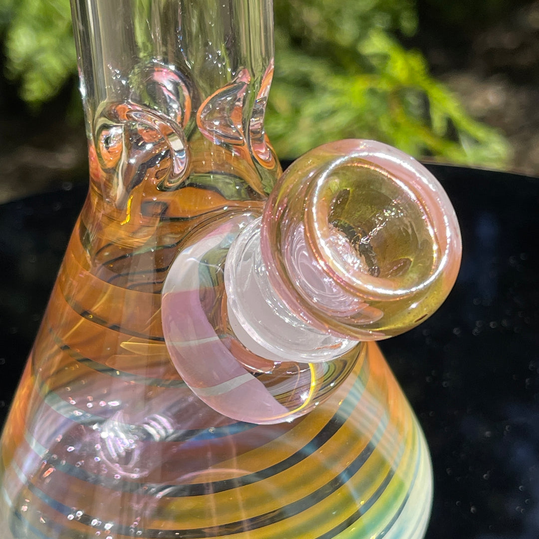 9" Fumed Twist Beaker Bong Glass Pipe Mary Jane's Glass   