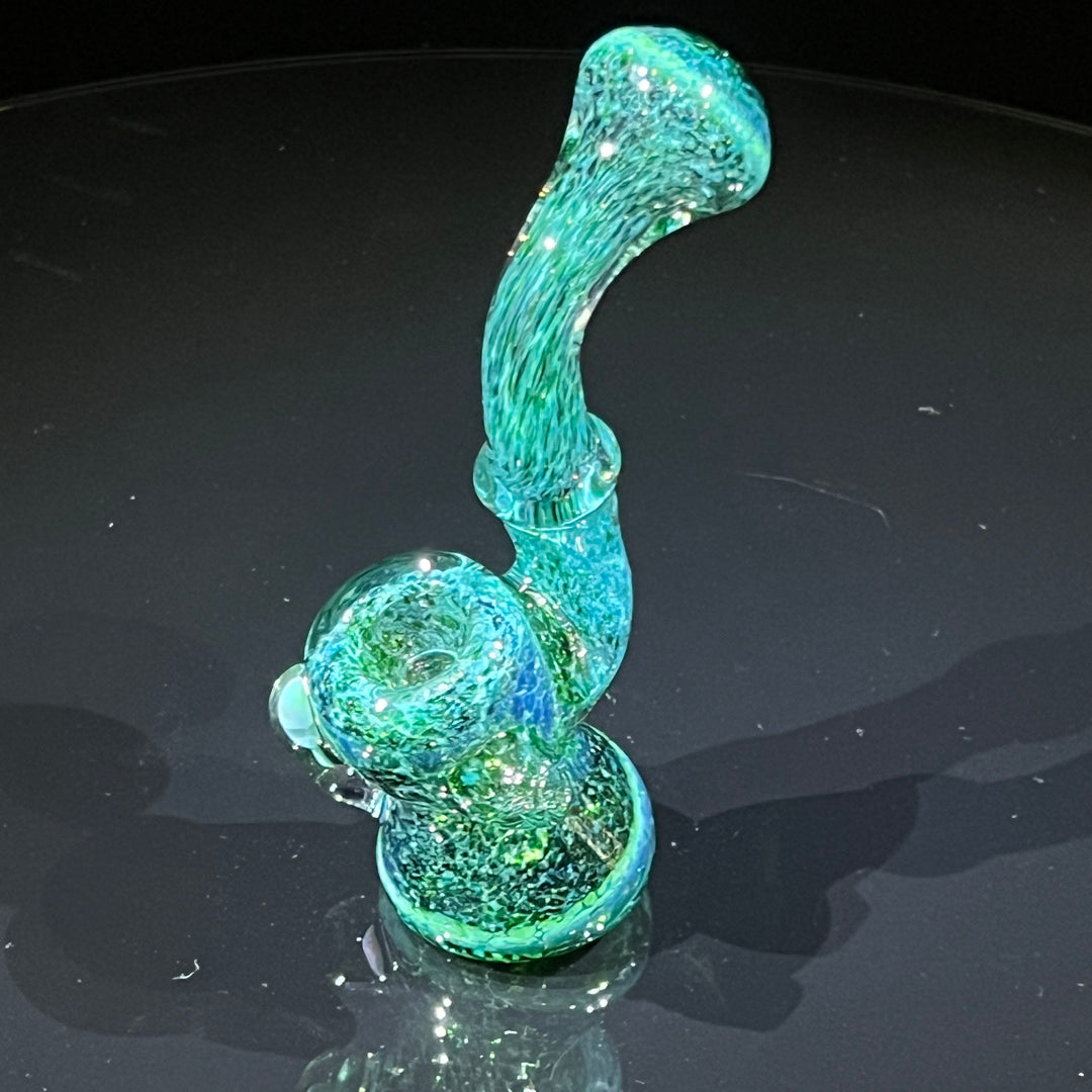 Dazzling Green Mushroom Opal Sherlock Glass Pipe Beezy Glass