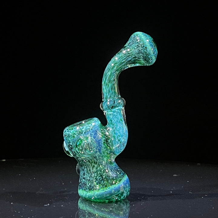 Dazzling Green Mushroom Opal Sherlock Glass Pipe Beezy Glass