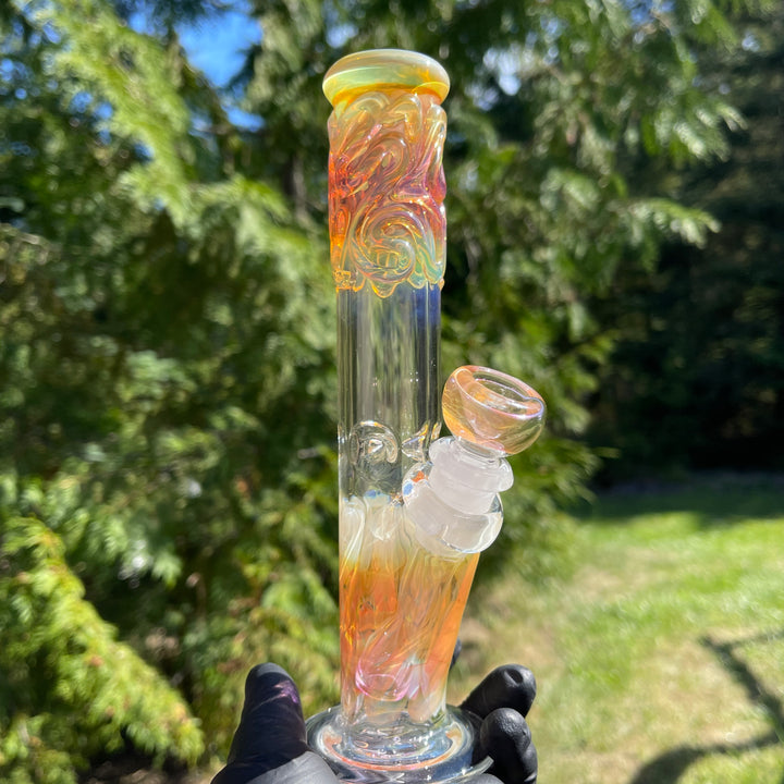 8" Fumed Straight Bong Glass Pipe Mary Jane's Glass   