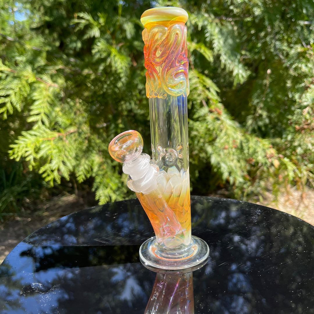 8" Fumed Straight Bong Glass Pipe Mary Jane's Glass   