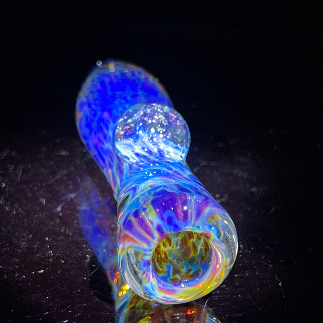 Purple Ghost Crushed Opal Marble Chillum Glass Pipe Tako Glass   