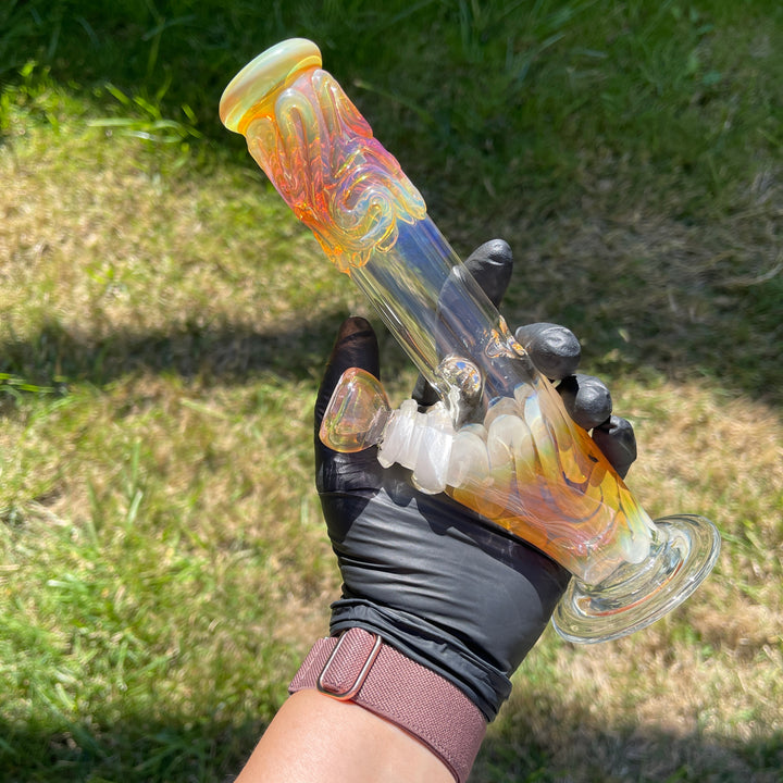 8" Fumed Straight Bong Glass Pipe Mary Jane's Glass   