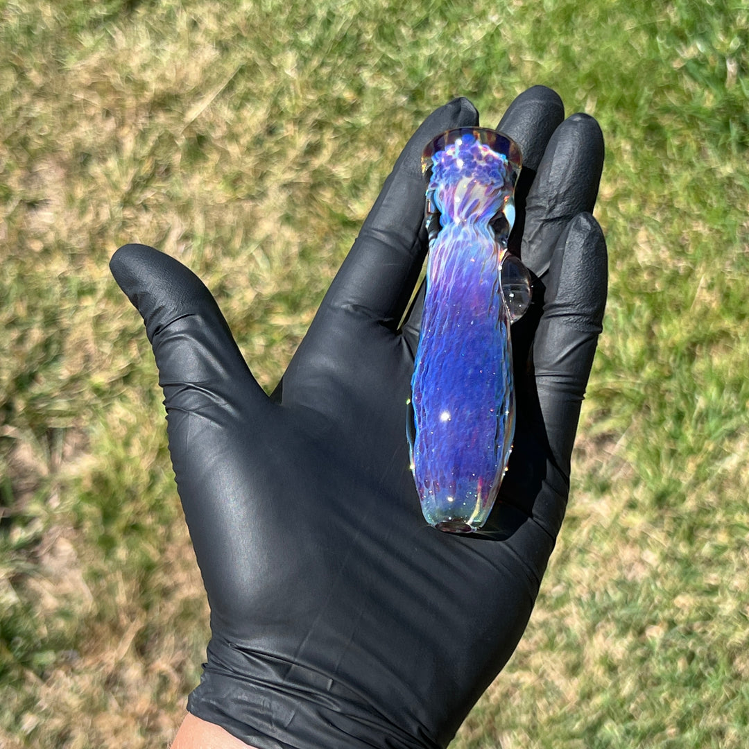 Purple Nebula Chillum Glass Pipe Tako Glass   