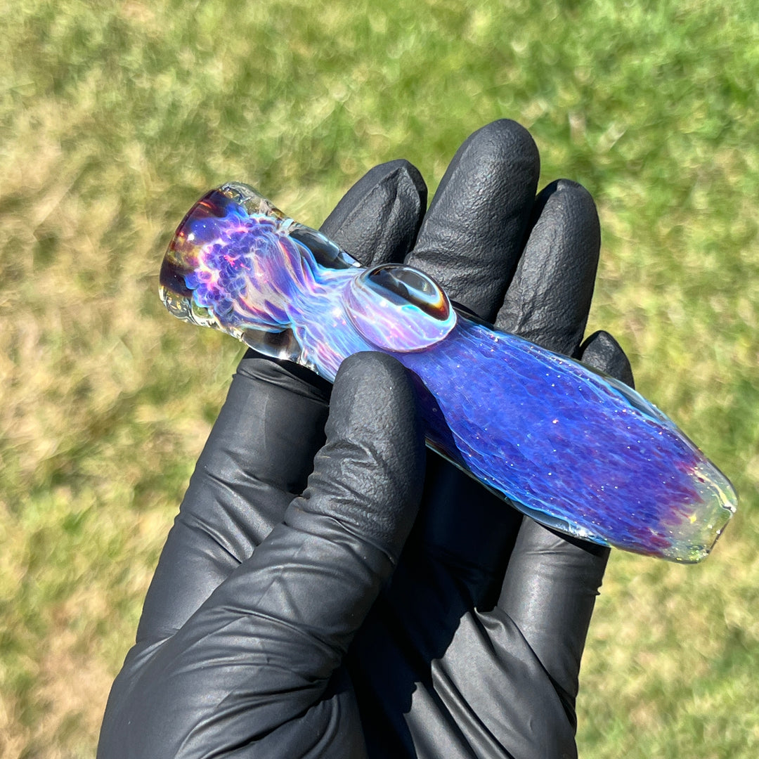 Purple Nebula Chillum Glass Pipe Tako Glass   