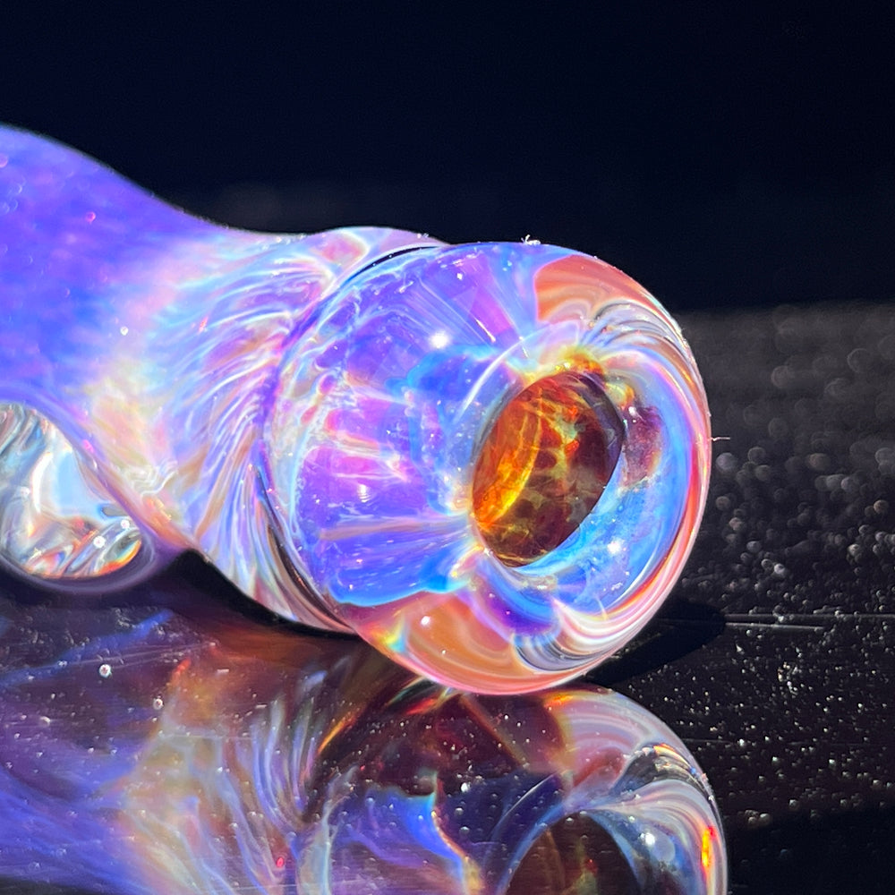 Purple Nebula Chillum Glass Pipe Tako Glass   