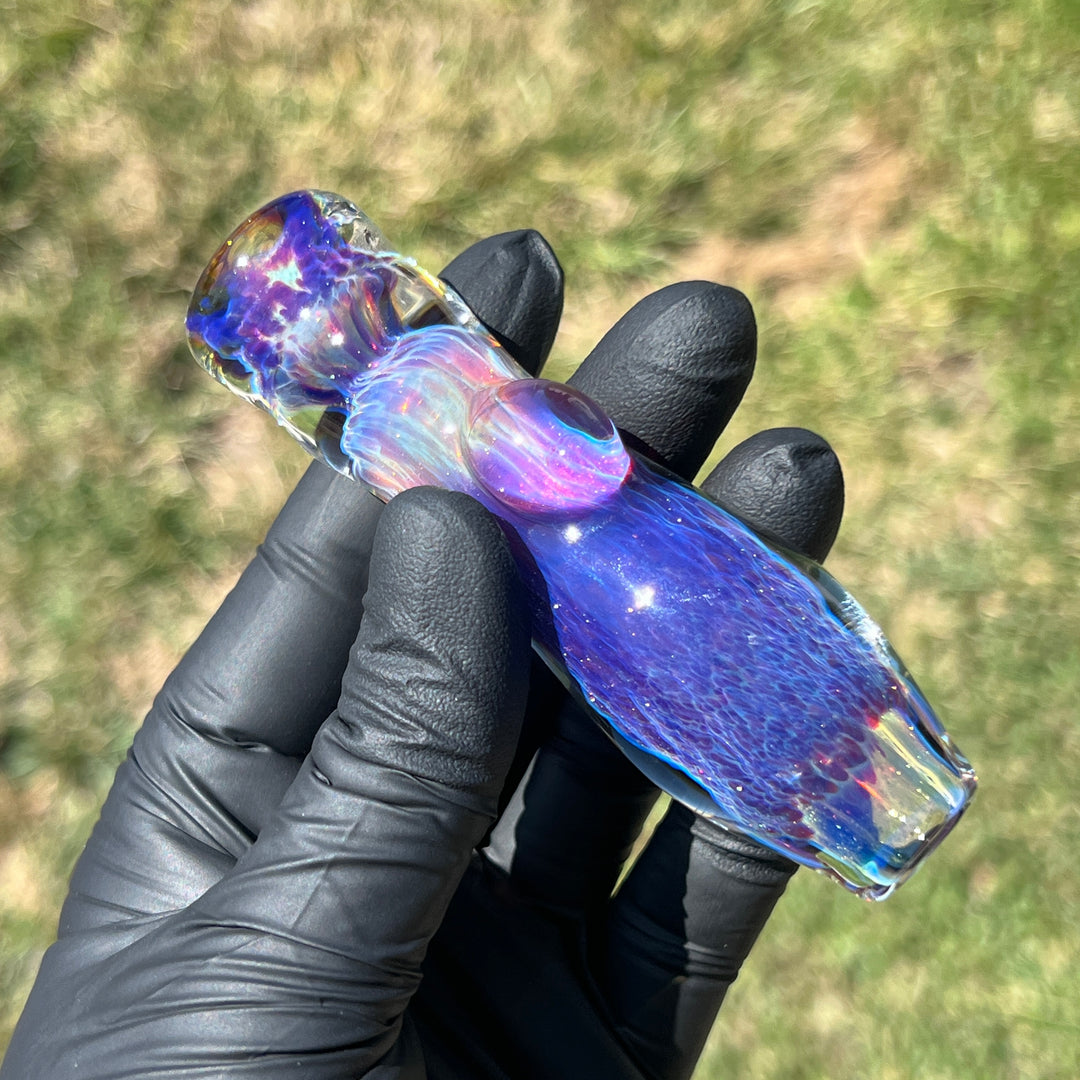 Purple Nebula Chillum Glass Pipe Tako Glass   