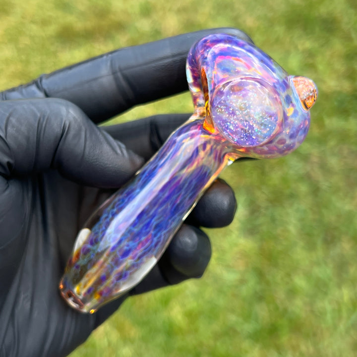 Purple Ghost Crushed Opal Marble Pipe Glass Pipe Tako Glass   