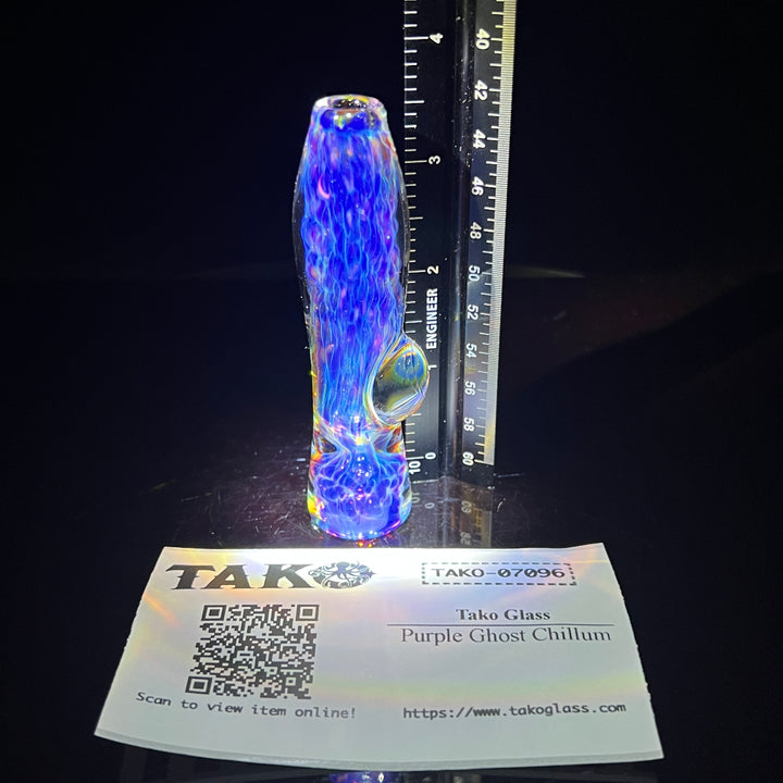 Purple Ghost Chillum Glass Pipe Tako Glass   