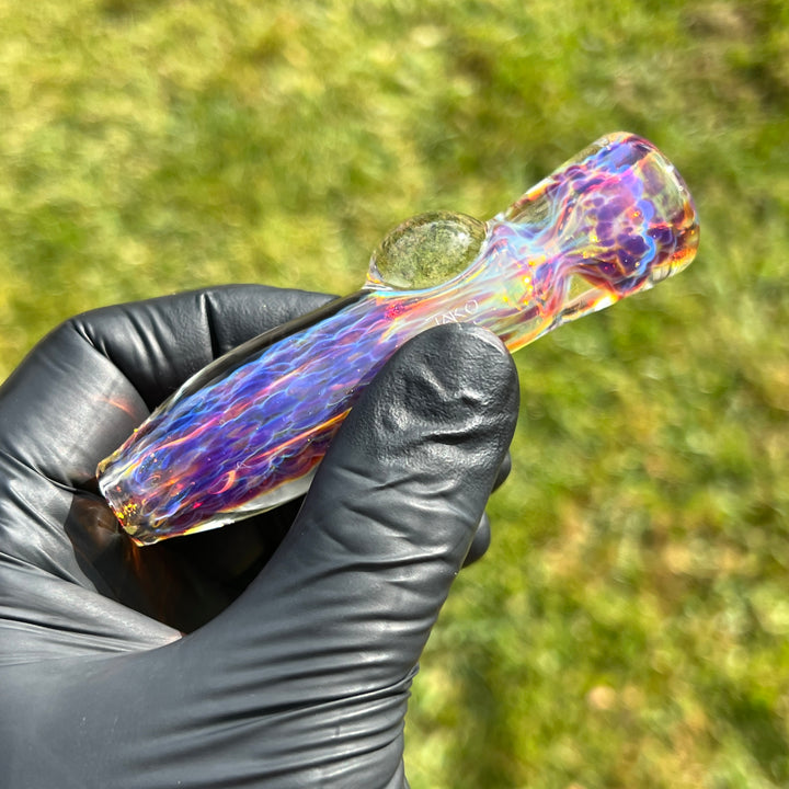 Purple Ghost Chillum Glass Pipe Tako Glass   