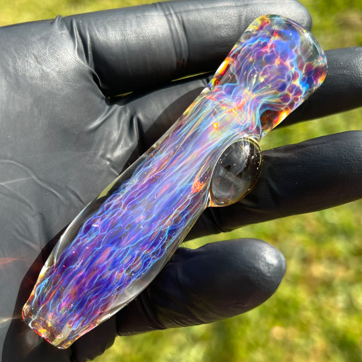 Purple Ghost Chillum Glass Pipe Tako Glass   