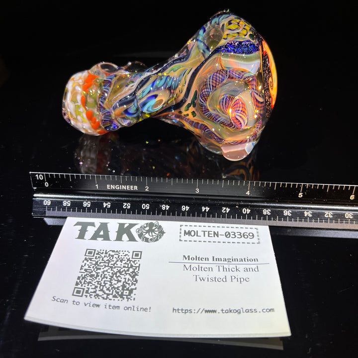 Molten Thick and Twisted Pipe Glass Pipe Molten Imagination   