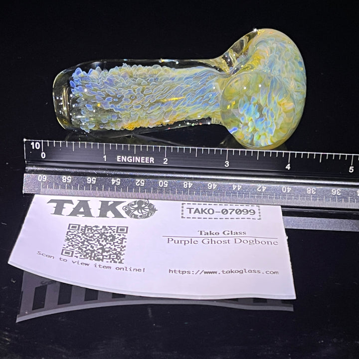 Purple Ghost Dogbone Glass Pipe Tako Glass   