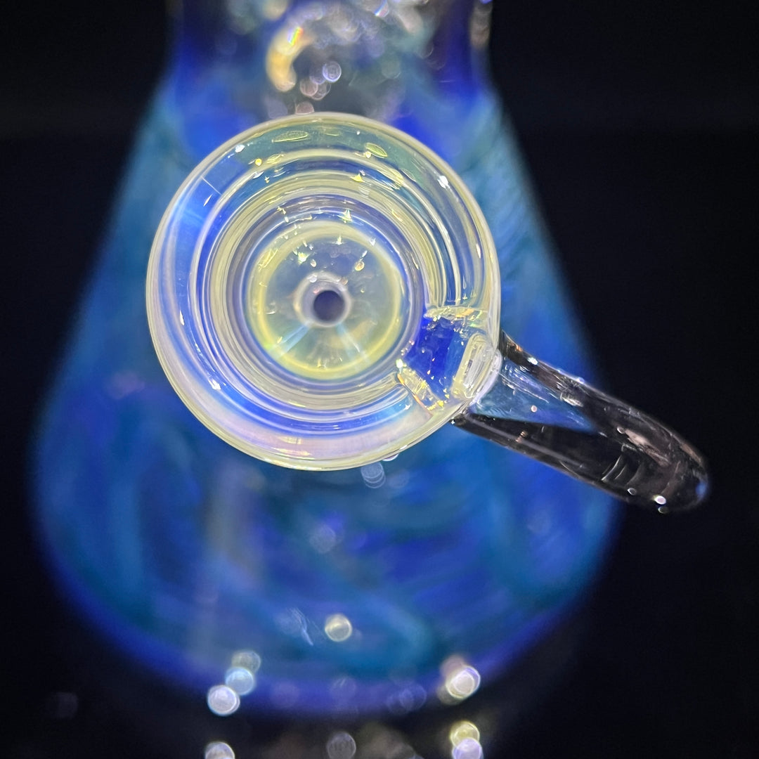 12" Ripple Fume Beaker Bong + Pull Slide Combo Glass Pipe TG   