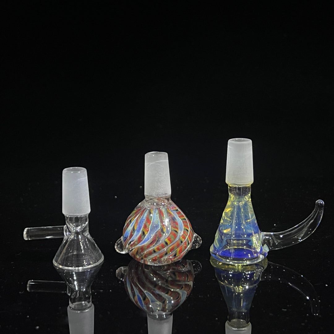 12" Ripple Fume Beaker Bong + Pull Slide Combo Glass Pipe TG   