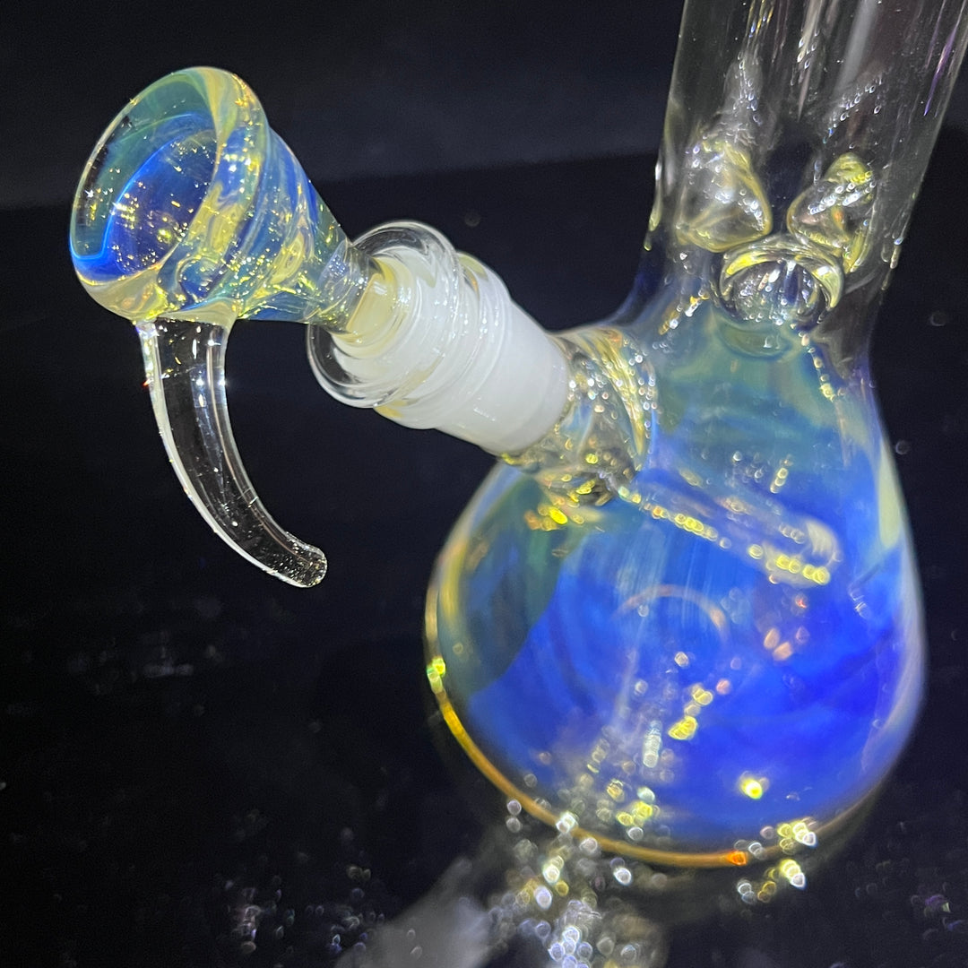 10" Fume Beaker Bong + Pull Slide Combo Glass Pipe TG   