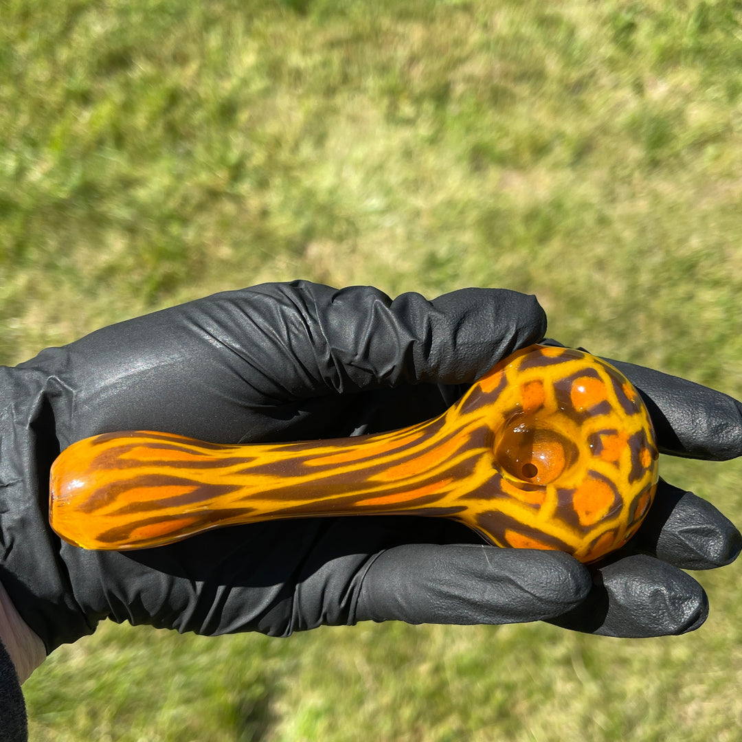 Leopard Pipe Glass Pipe Hoffman Glass   