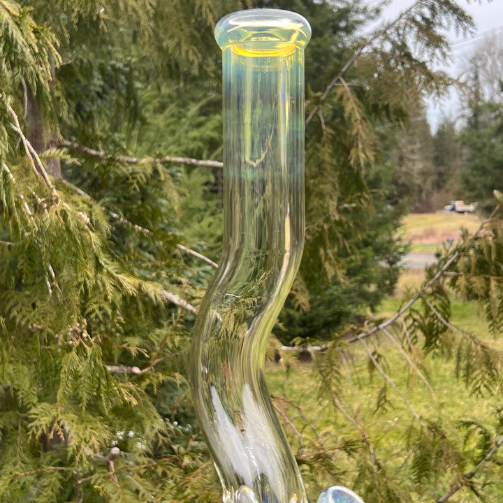 18" Fumed Zig Zag Beaker Bong Glass Pipe Mary Jane's Glass