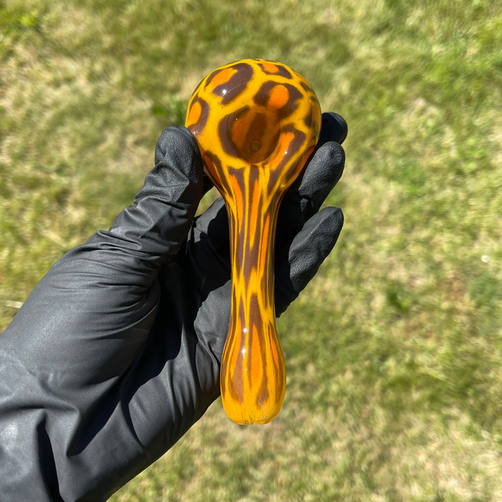 Leopard Pipe Glass Pipe Hoffman Glass   