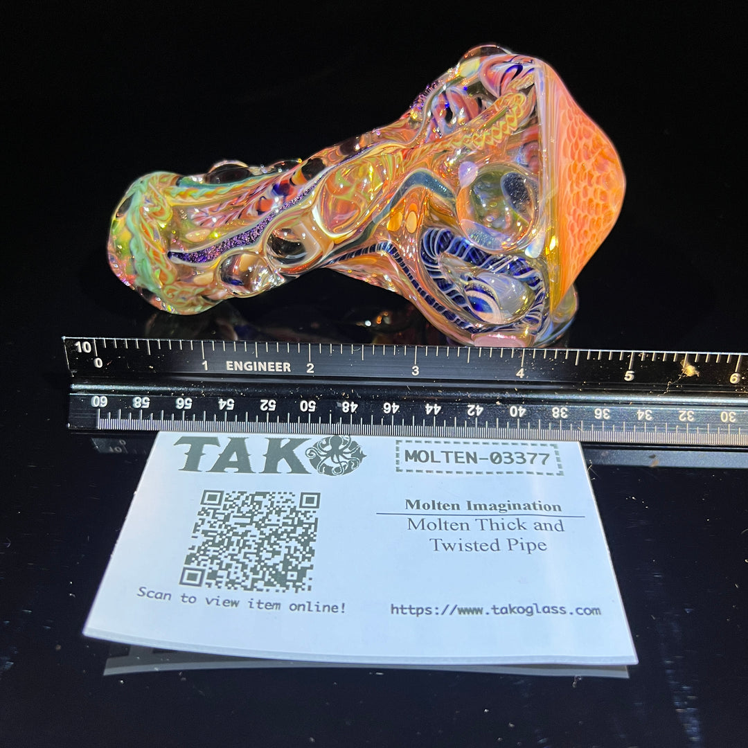 Molten Thick and Twisted Pipe Glass Pipe Molten Imagination   