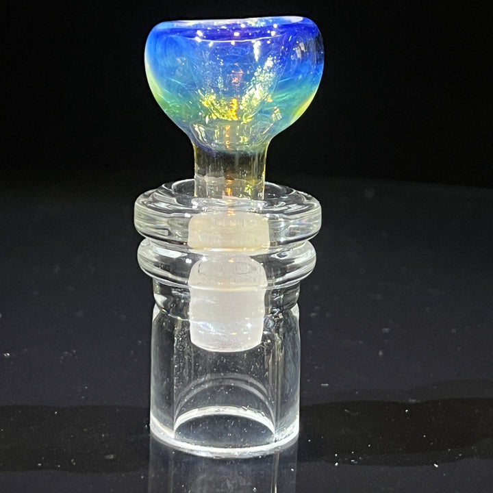 15" Fumed Bent Neck Color Rake Beaker Bong Glass Pipe Mary Jane's Glass