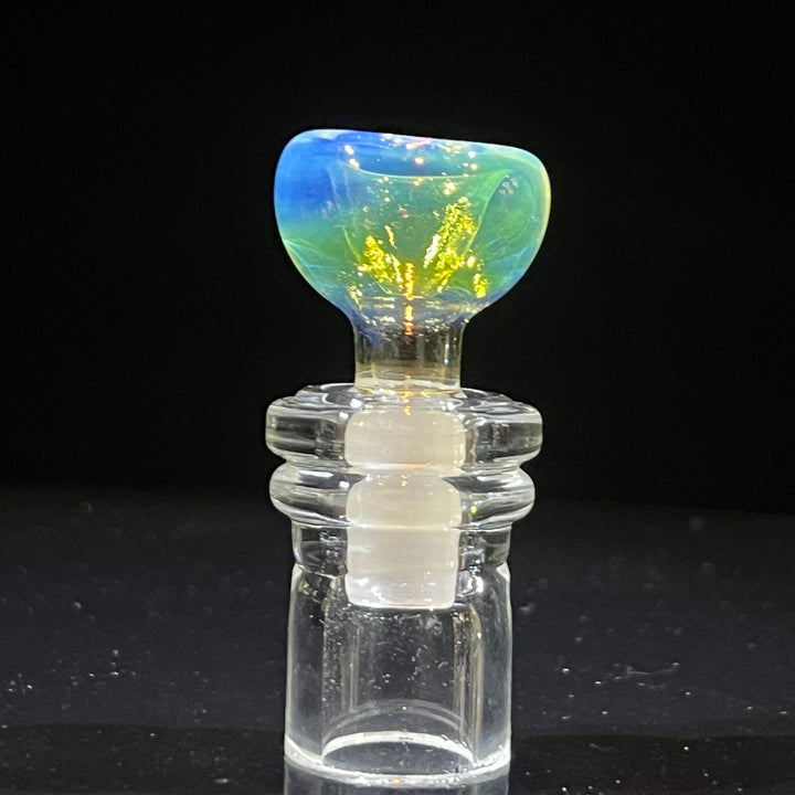 15" Fumed Bent Neck Color Rake Beaker Bong Glass Pipe Mary Jane's Glass