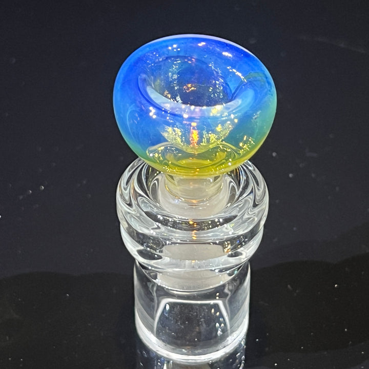 15" Fumed Bent Neck Color Rake Beaker Bong Glass Pipe Mary Jane's Glass