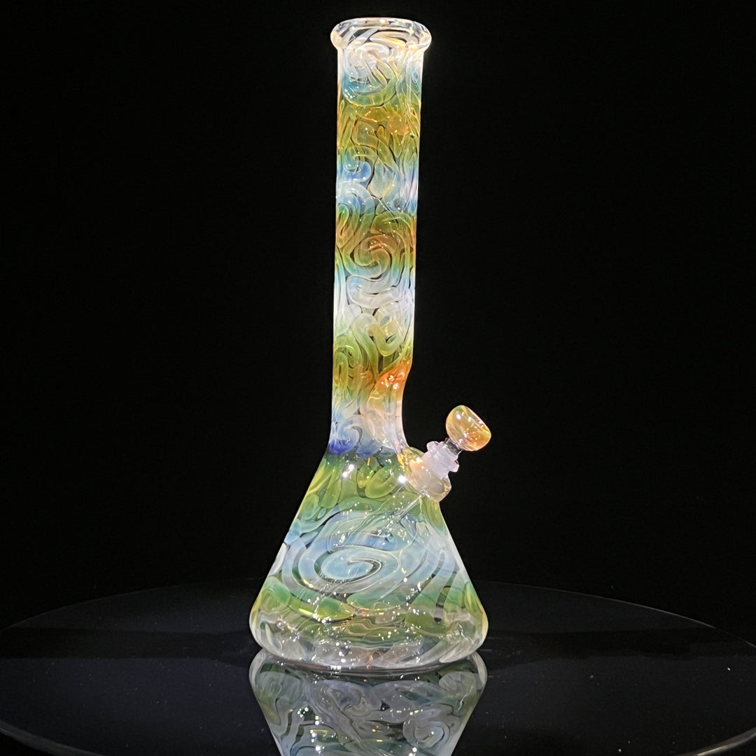 15" Fumed Swirling Beaker Bong Glass Pipe Mary Jane's Glass