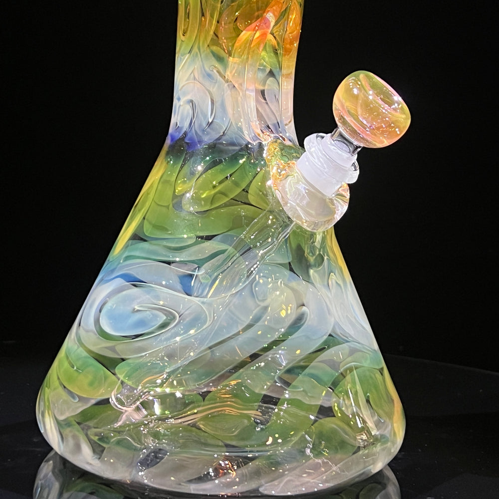 15" Fumed Swirling Beaker Bong Glass Pipe Mary Jane's Glass