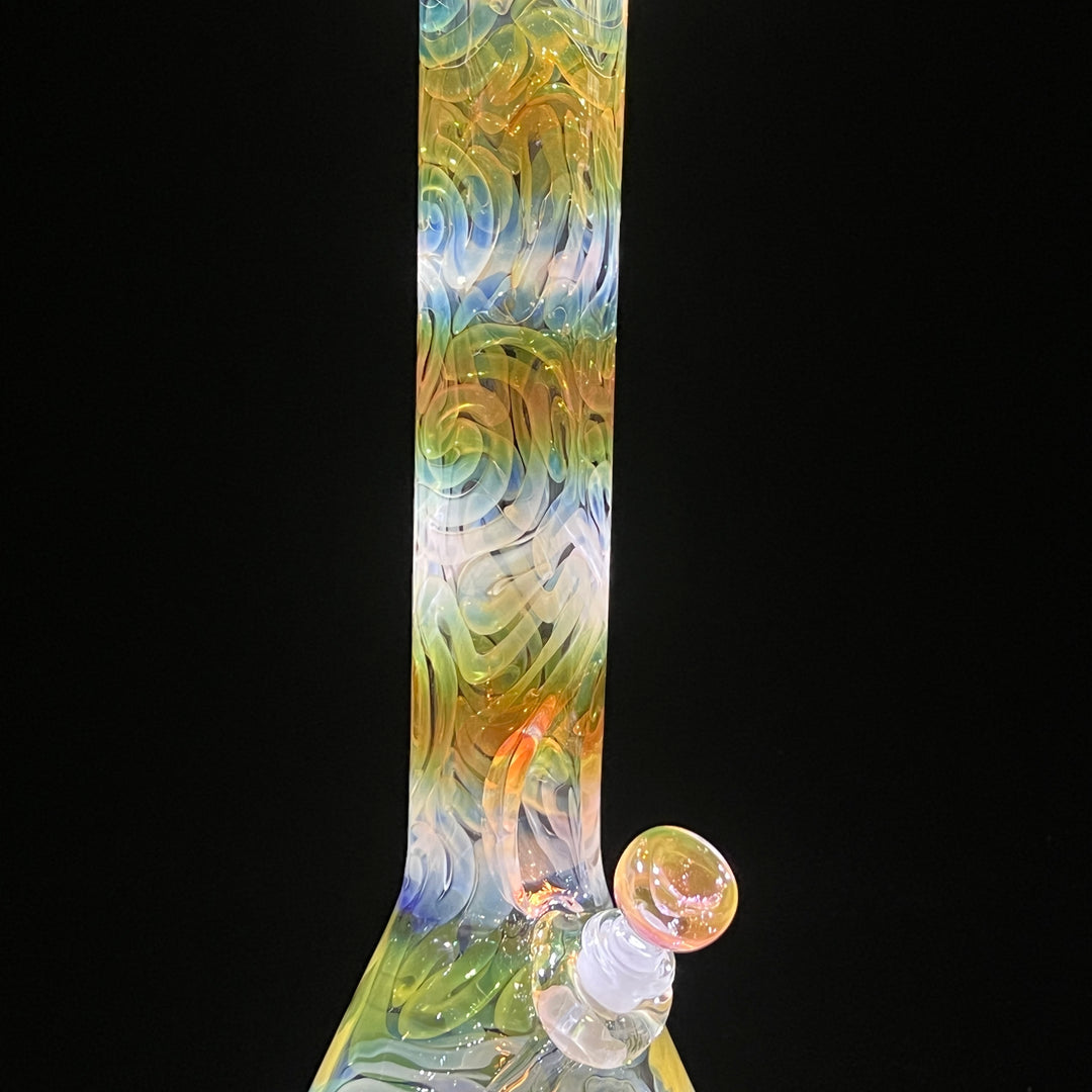 15" Fumed Swirling Beaker Bong Glass Pipe Mary Jane's Glass