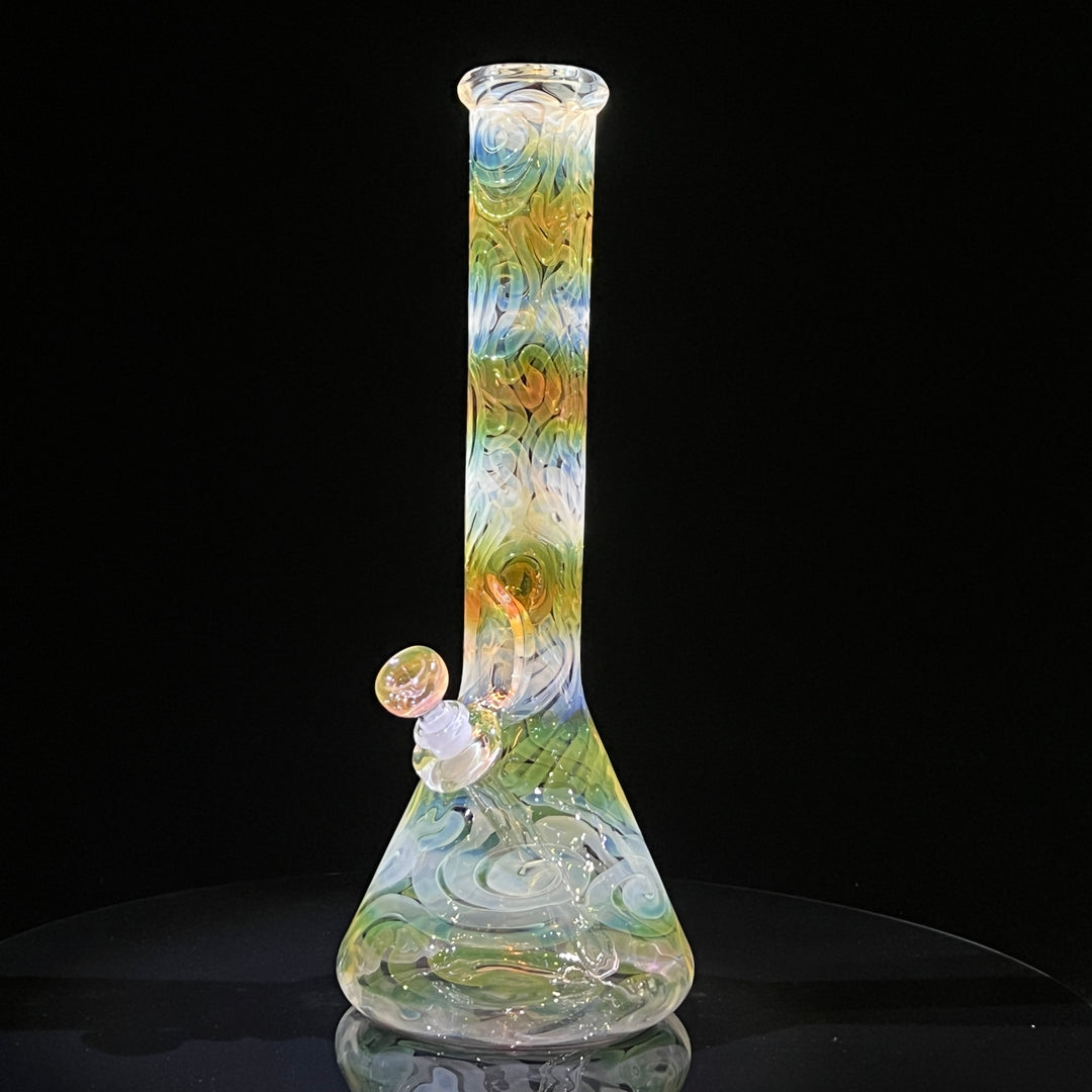 15" Fumed Swirling Beaker Bong Glass Pipe Mary Jane's Glass