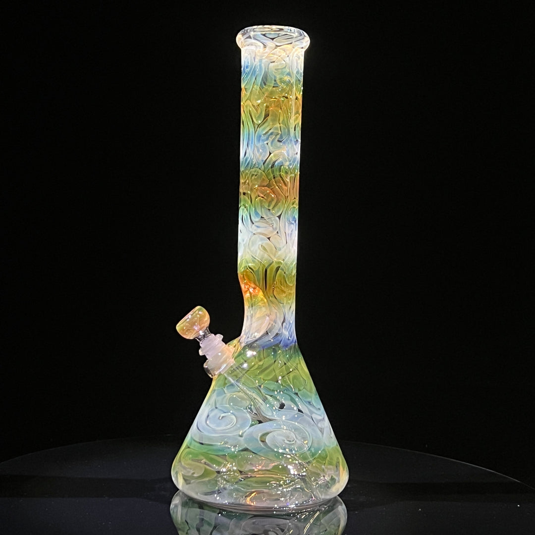 15" Fumed Swirling Beaker Bong Glass Pipe Mary Jane's Glass