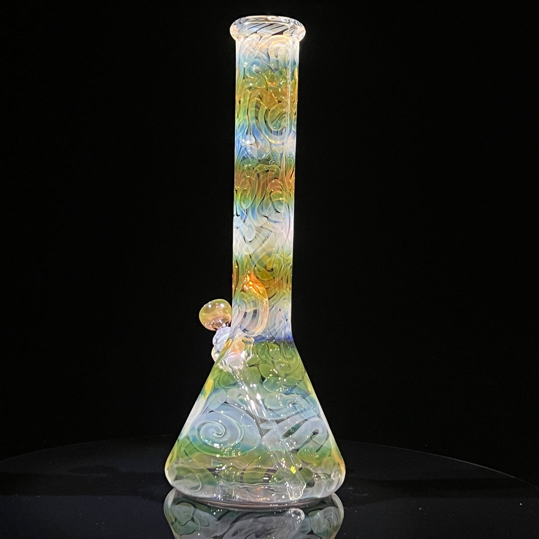 15" Fumed Swirling Beaker Bong Glass Pipe Mary Jane's Glass