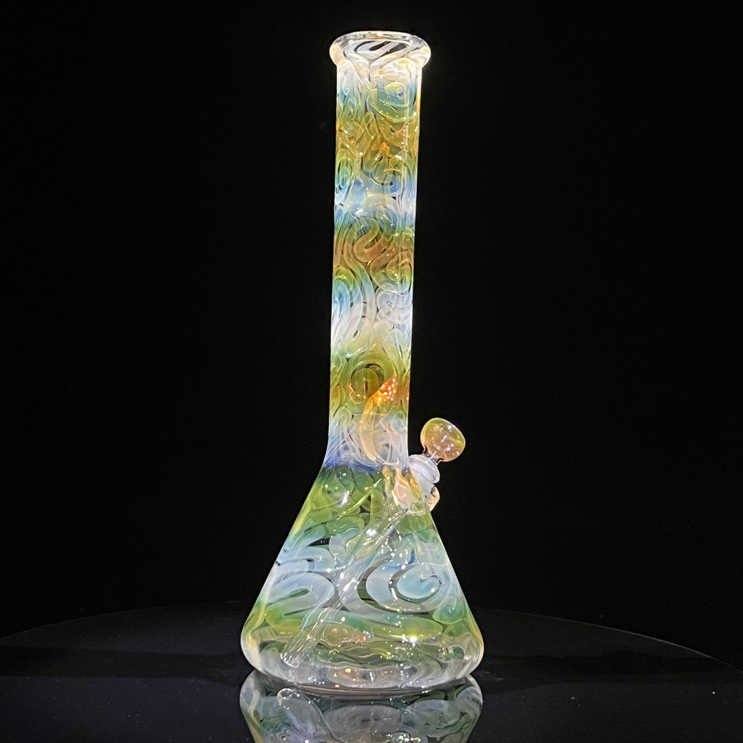 15" Fumed Swirling Beaker Bong Glass Pipe Mary Jane's Glass