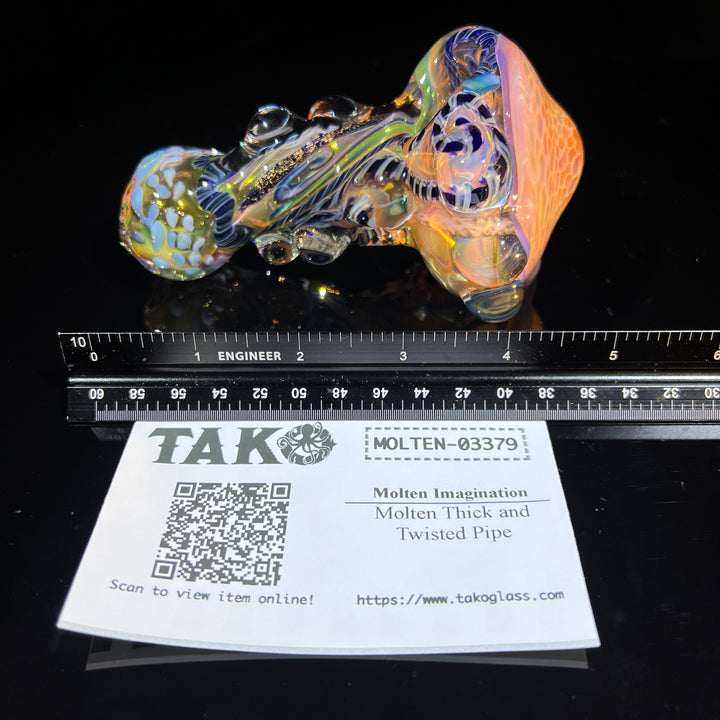 Molten Thick and Twisted Pipe Glass Pipe Molten Imagination   