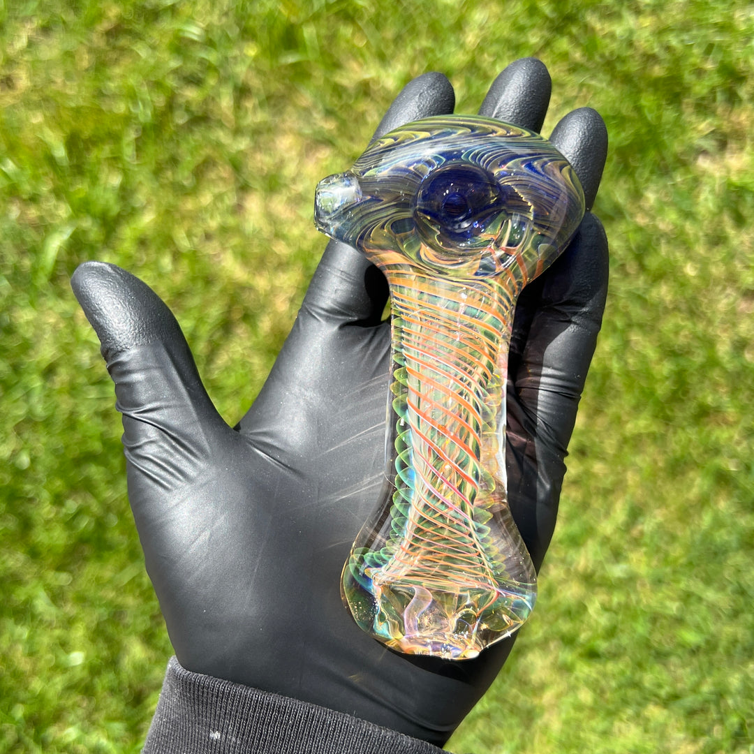 Fumed Swirl Pipe Glass Pipe TG   