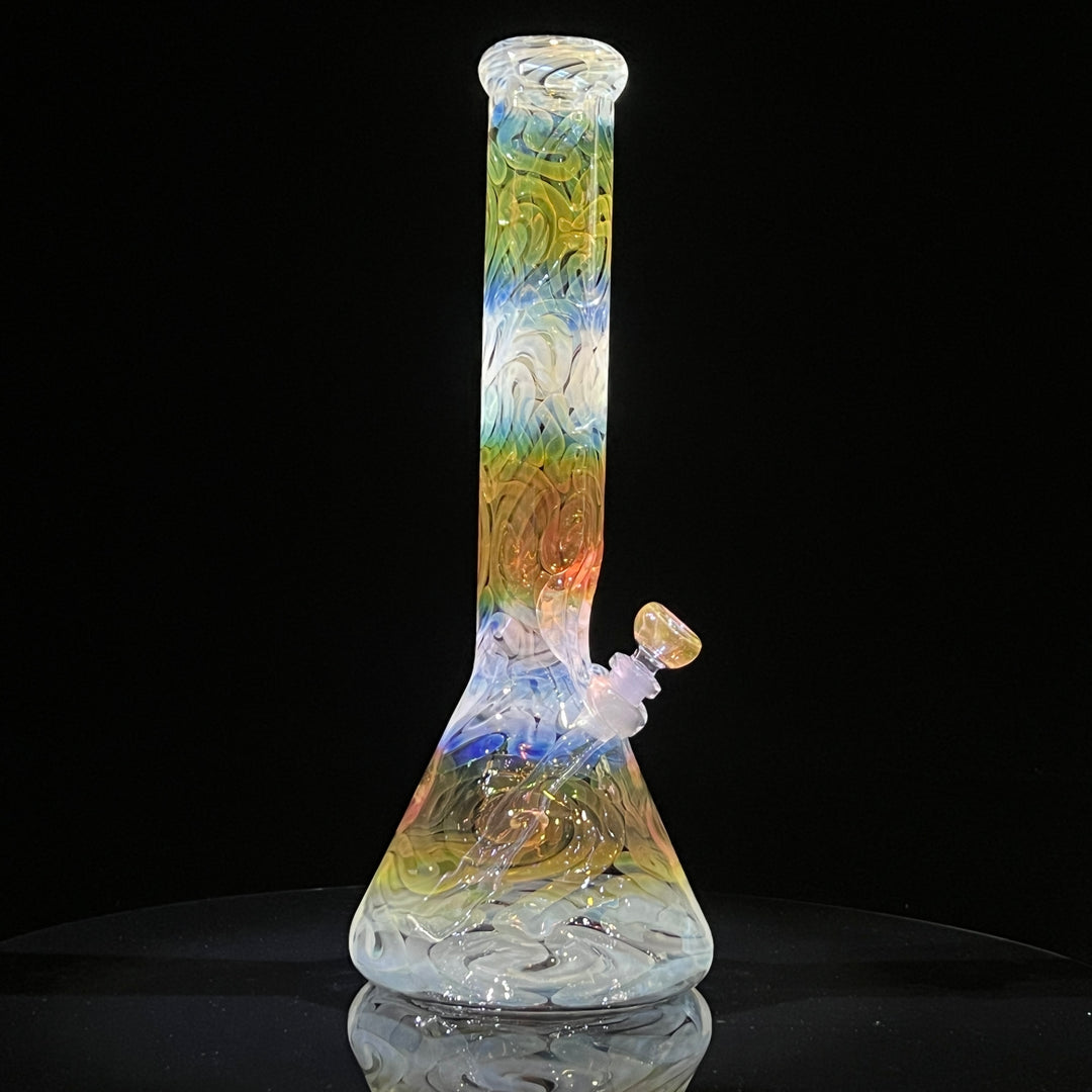 15" Fumed Swirling Beaker Bong Glass Pipe Mary Jane's Glass