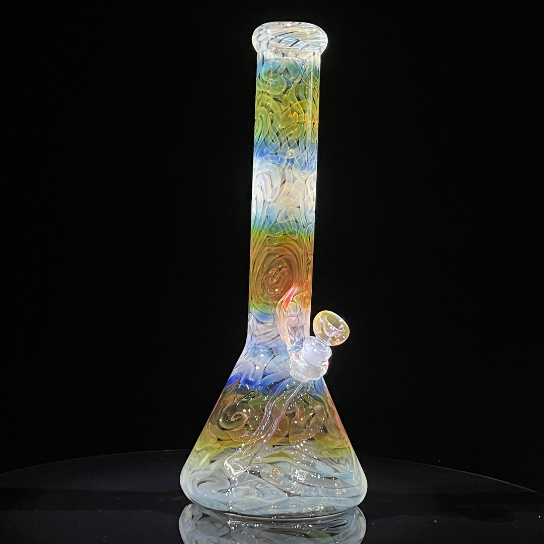 15" Fumed Swirling Beaker Bong Glass Pipe Mary Jane's Glass