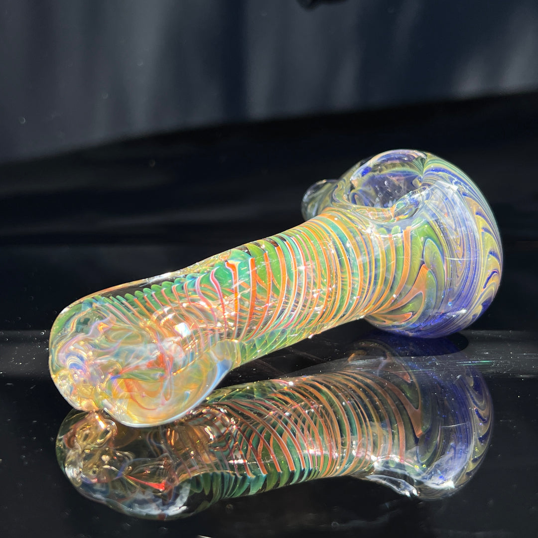 Fumed Swirl Pipe Glass Pipe TG   