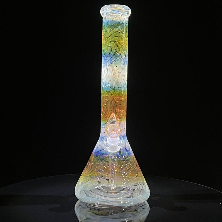 15" Fumed Swirling Beaker Bong Glass Pipe Mary Jane's Glass