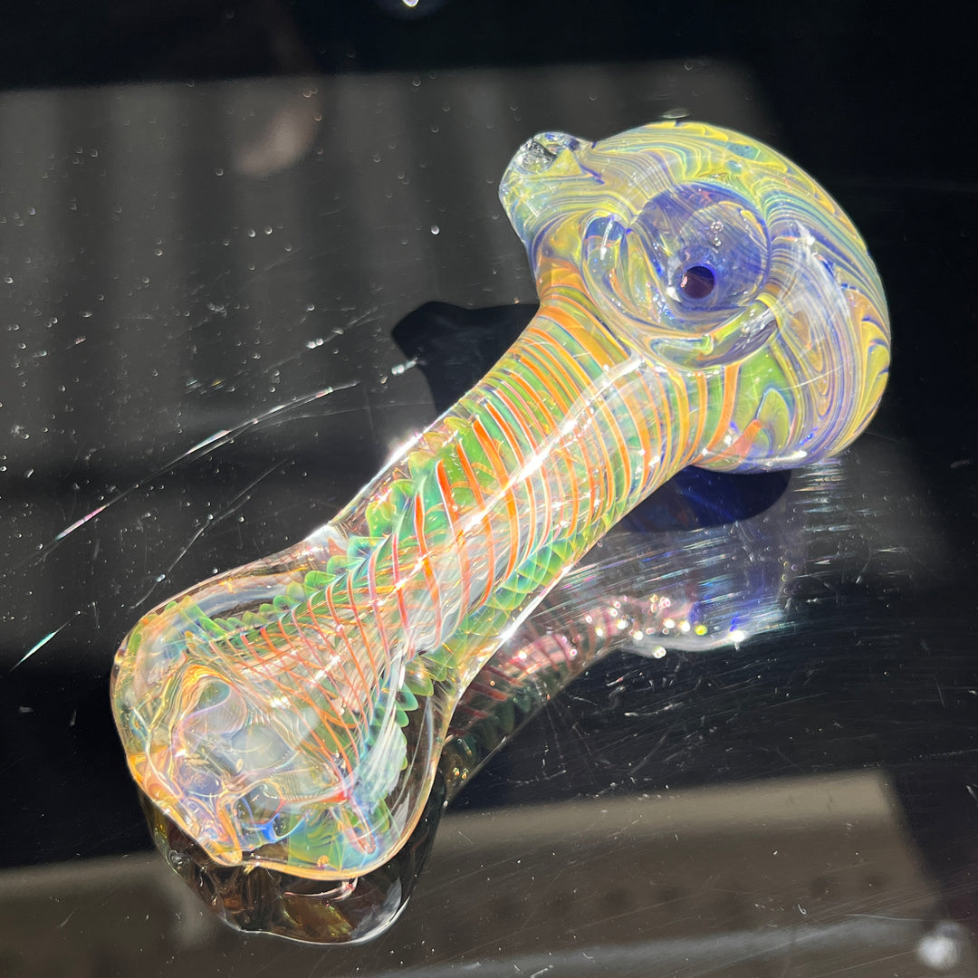 Fumed Swirl Pipe Glass Pipe TG   