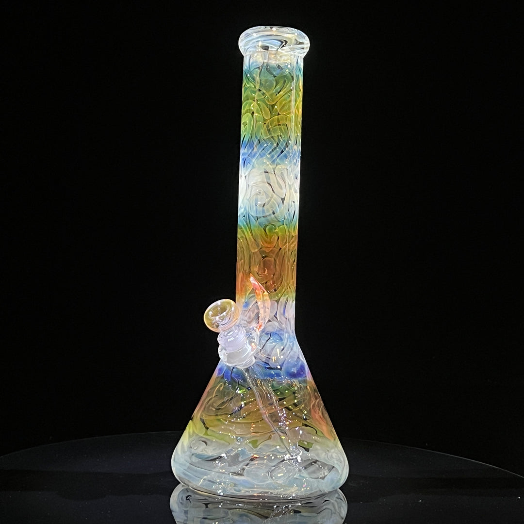 15" Fumed Swirling Beaker Bong Glass Pipe Mary Jane's Glass