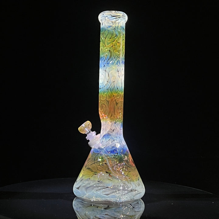 15" Fumed Swirling Beaker Bong Glass Pipe Mary Jane's Glass