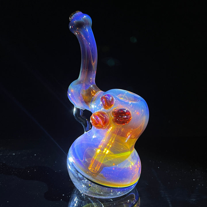 Purple Marble Bubbler Glass Pipe Sable Haze   